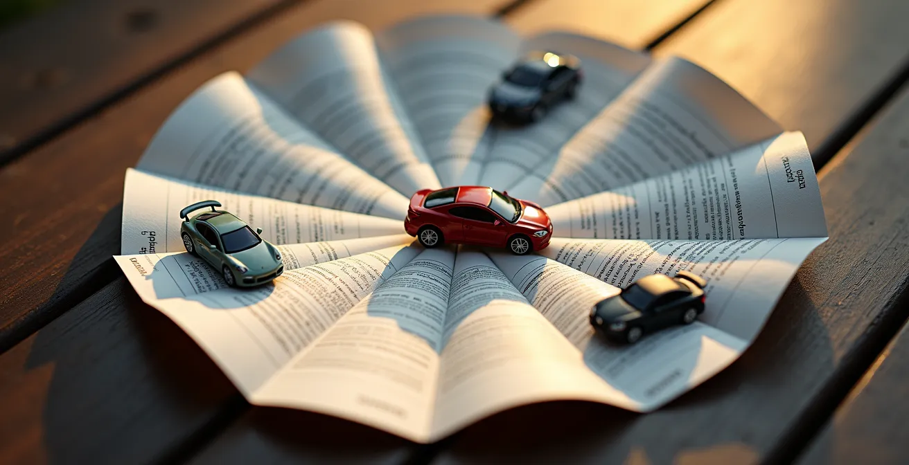 Calendrier visuel montrant les périodes stratégiques pour acheter une voiture avec mise en évidence des fins de trimestre