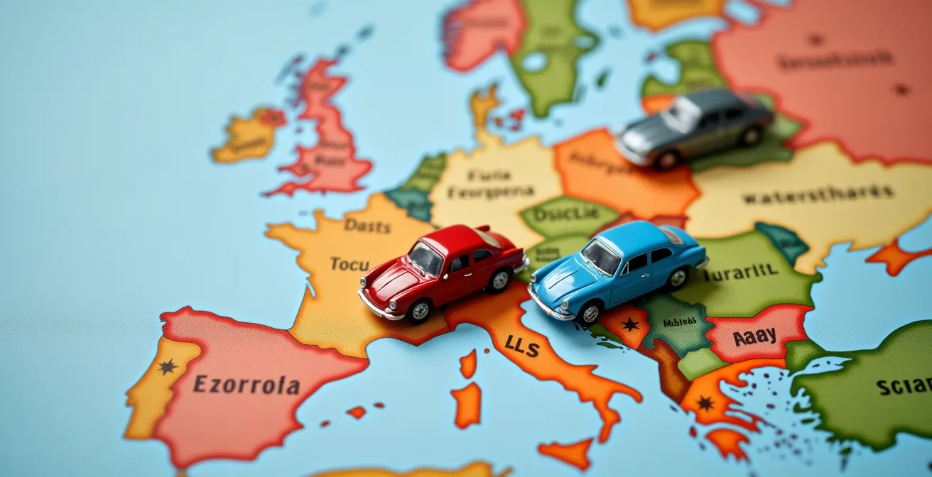 Illustration comparative montrant le parcours d'achat entre mandataire et concession traditionnelle