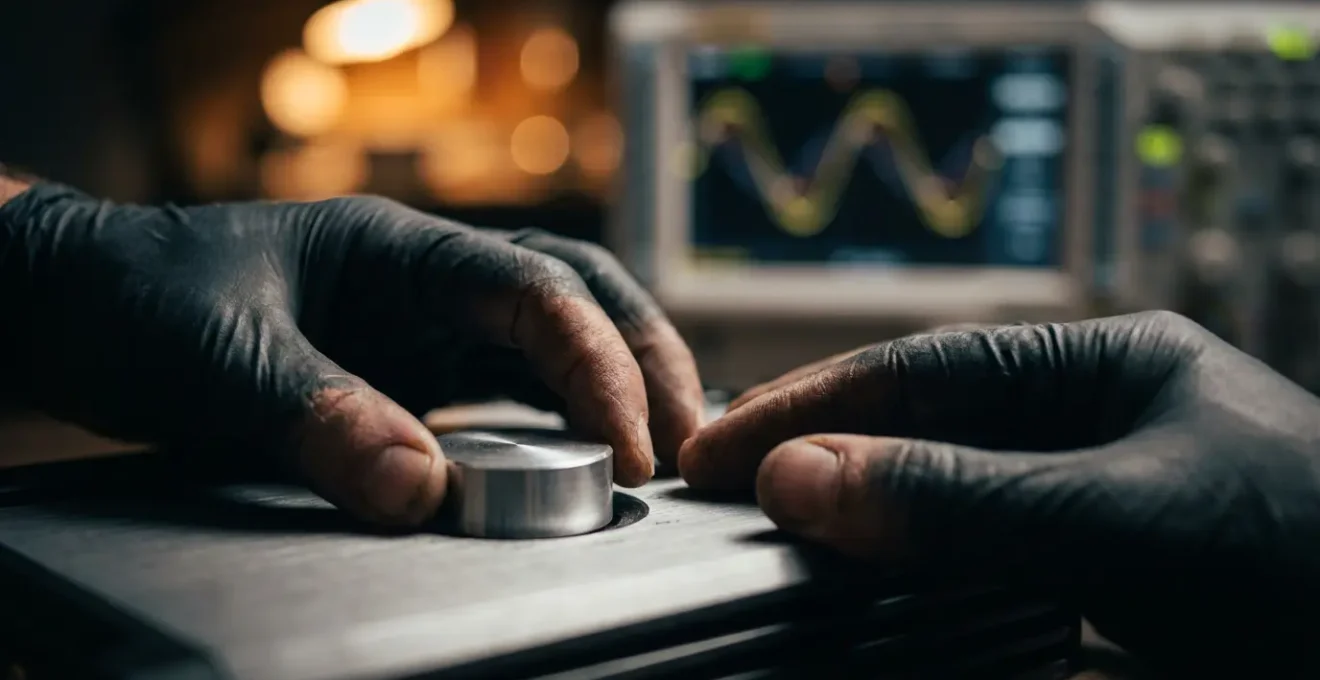 Réglage professionnel d'un DSP et amplificateur avec oscilloscope dans une voiture